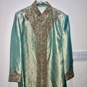 Mens Sherwani Kurta wedding grand Pakistani Indian in excellent condition XL
